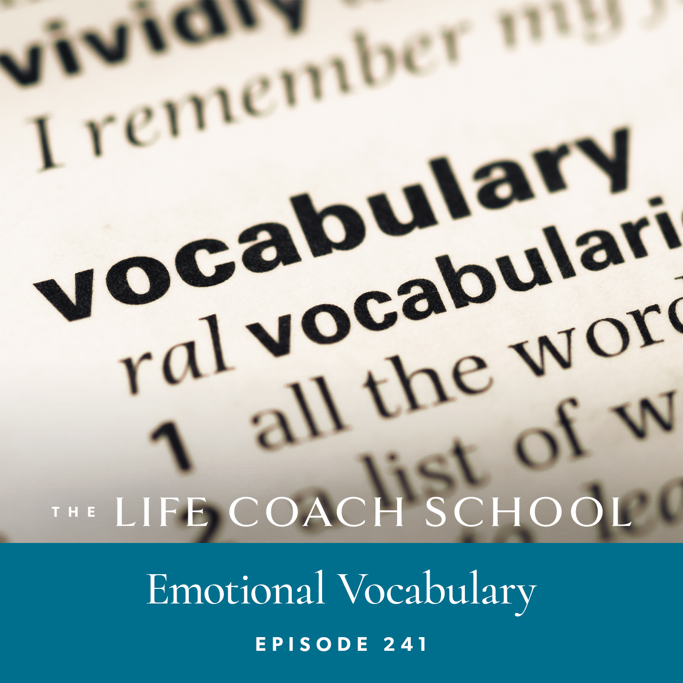 The Life Coach School Podcast with Brooke Castillo | Episode 241 | Emotional Vocabulary