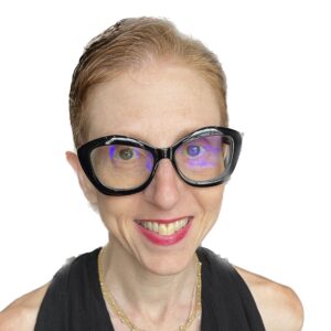 Julie Mann with Black Eyeglasses