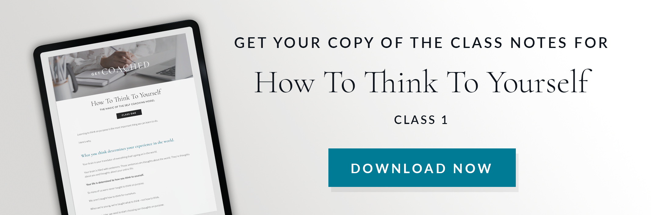 How to think to yourself Class 1